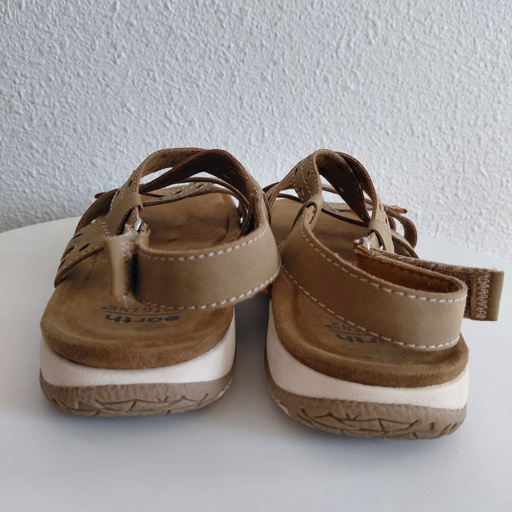 Earth Samsin Womens Plus Strappy Faux Suede Flat Sandals - Picture 10 of 15